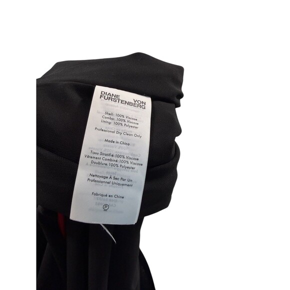 Diane Von Furstenberg SELENA Red & Black Print Chiffon Maxi Dress $588 Size 12 - Picture 8 of 11